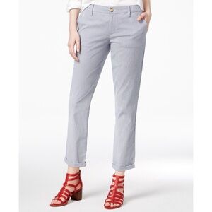 Tommy Hilfiger Hampton Chino Pants Size 6 Stripes Straight Leg Preppy Academia